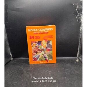 Atari 2600 Missile Command CX2638 CIB Complete Box Manual Catalog Tested Vintage